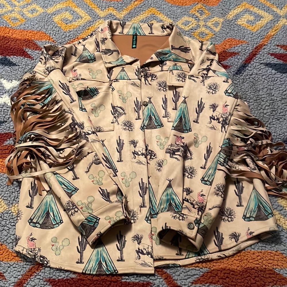 Fringe Cowboy Rodeo Sterling Creek Jacket NWOT